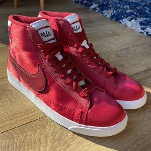 NWOT. Women NSW Nike Blazers. Size 10. Red Satin. Brand new w/o box. Never worn.
